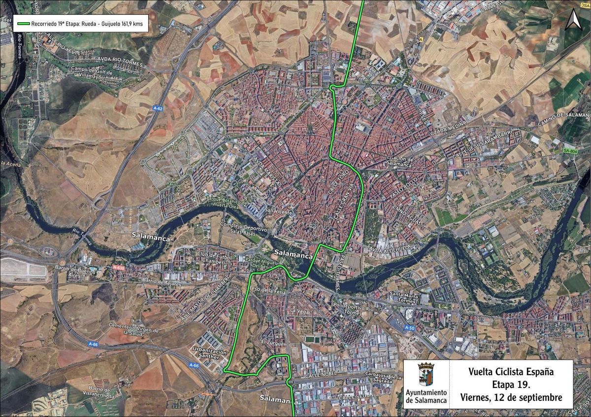 La Vuelta Ciclista paraliza el tráfico de Salamanca este viernes: consulta las calles cortadas y los horarios