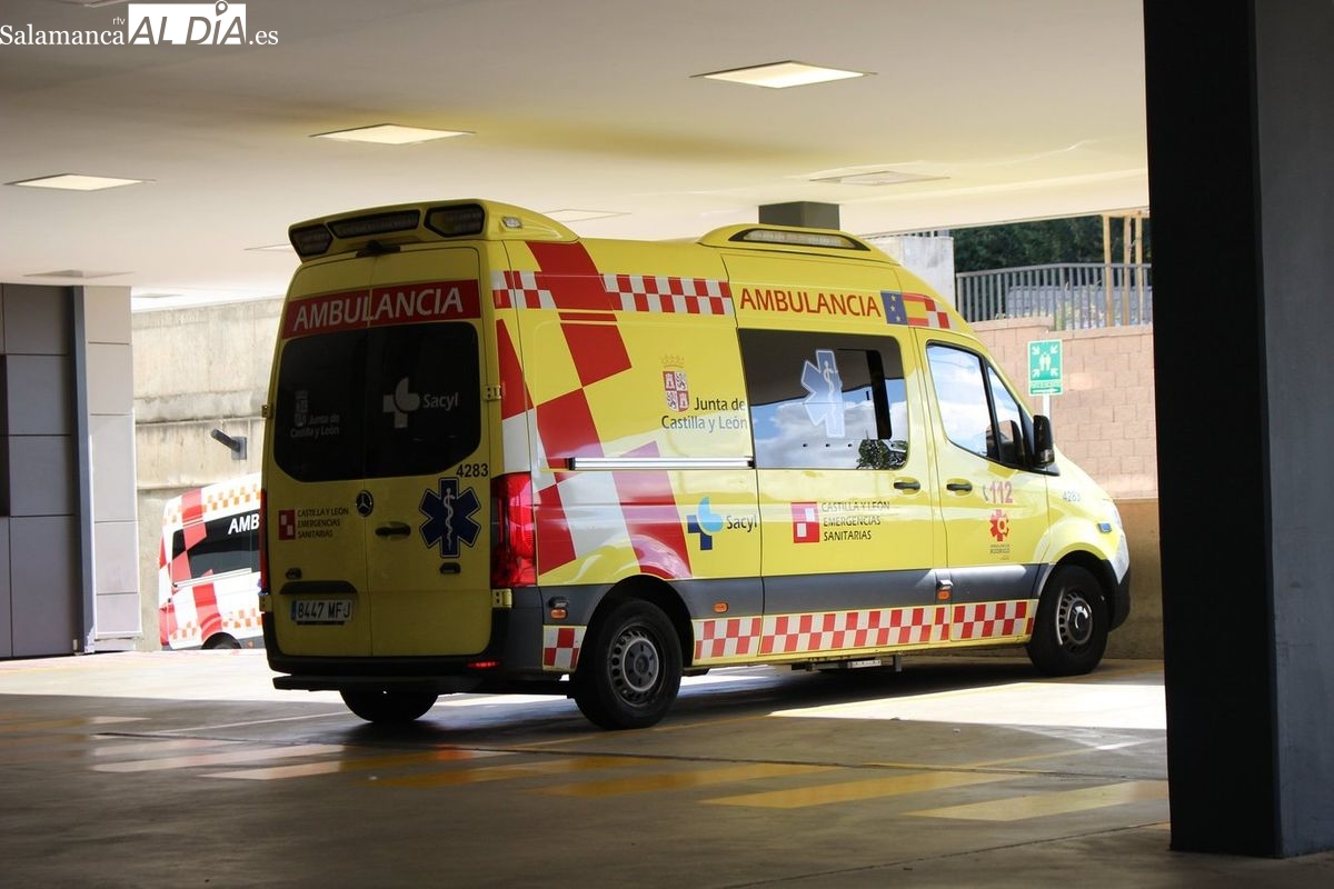 Herido un motorista de 28 años tras una colisión con un coche en Salamanca