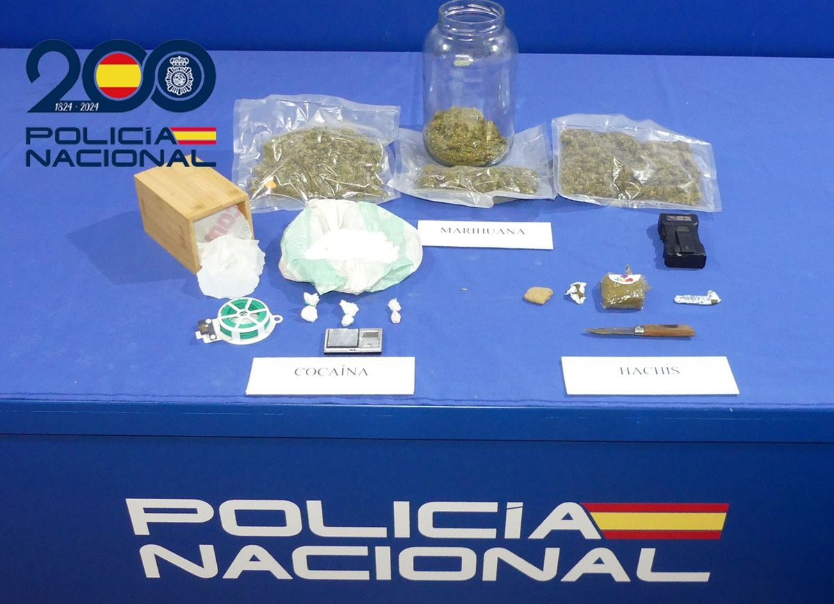 Cae un punto de venta droga en el barrio los Alcaldes de Salamanca: dos detenidos, hachís, cocaína y una pistola táser