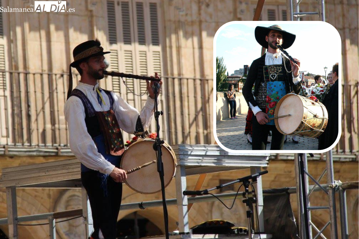 La historia del joven tamborilero que hará sonar en la Plaza Mayor los bailes perdidos de Peñaparda