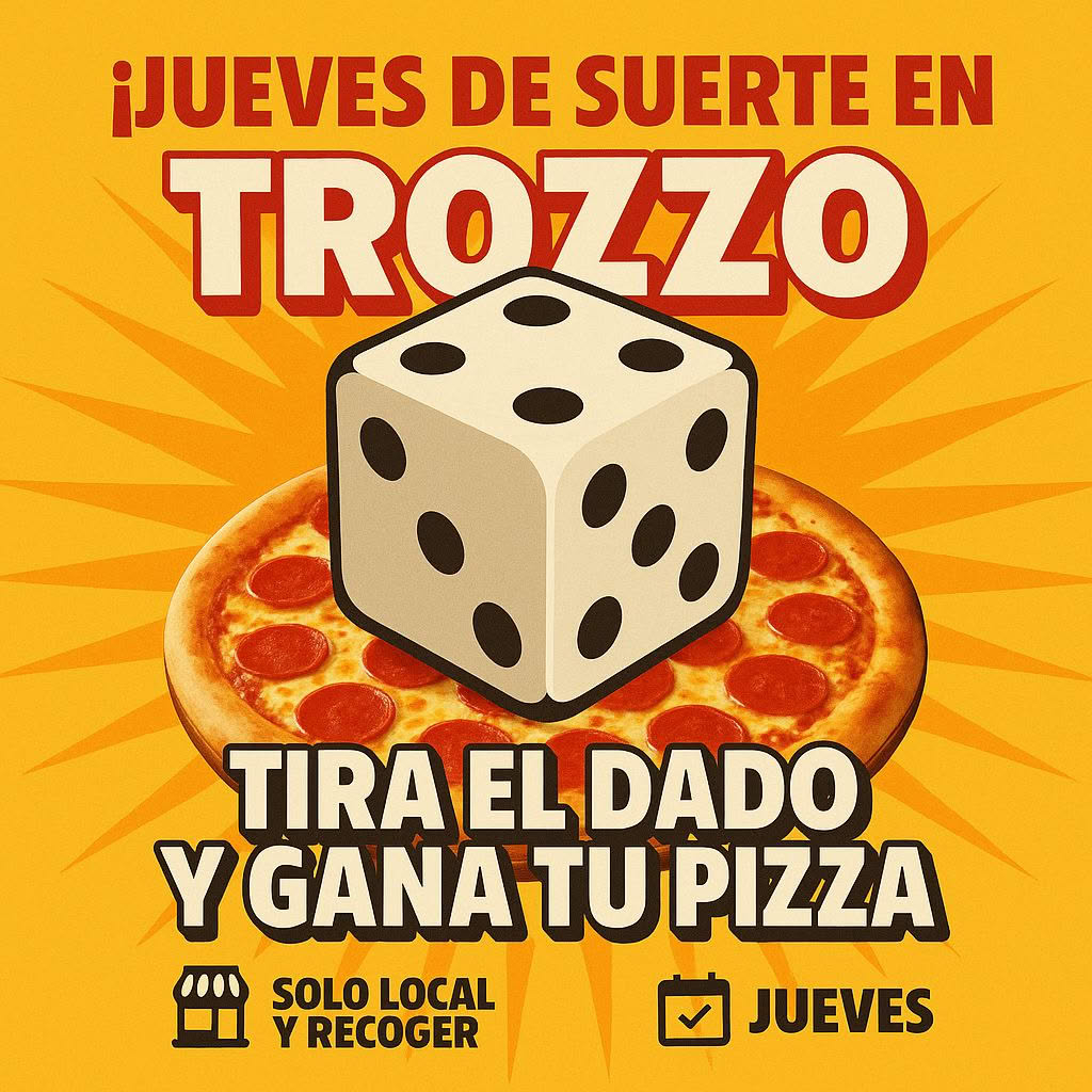 La suerte está en el dado: la promoción de Trozzo para ganar pizzas gratis en Alba y Guijuelo