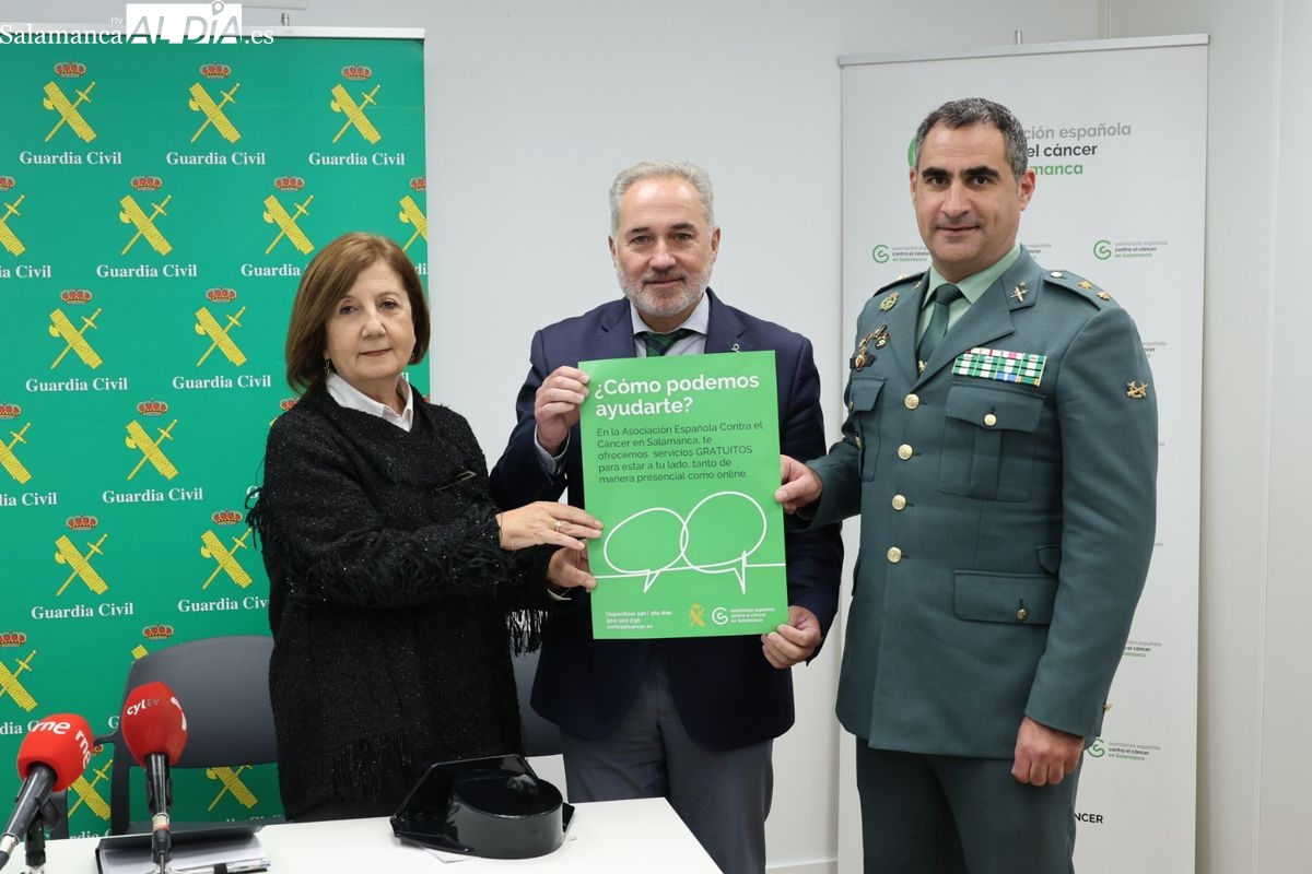 Nueva estrategia en la provincia de Salamanca, con apoyo de la Guardia Civil, para sensibilizar sobre el cáncer 