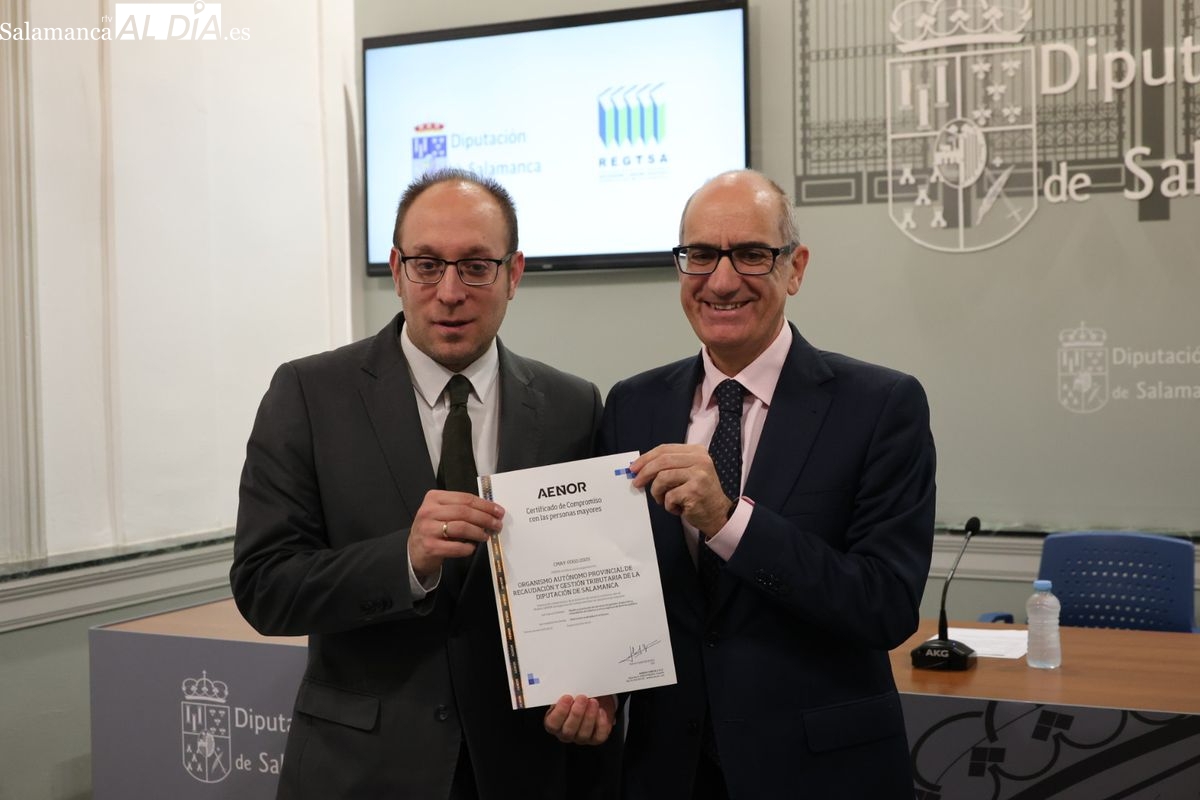 La Diputación de Salamanca, premiada por su turno preferente y el defensor del mayor en REGTSA