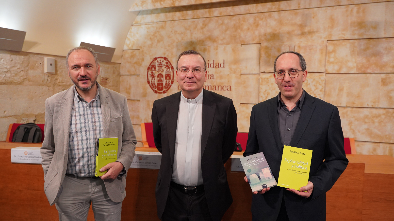 Francisco García Martínez y Emilio J. Justo,  docentes de la UPSA publican tres obras sobre la espiritualidad, la política y la Iglesia