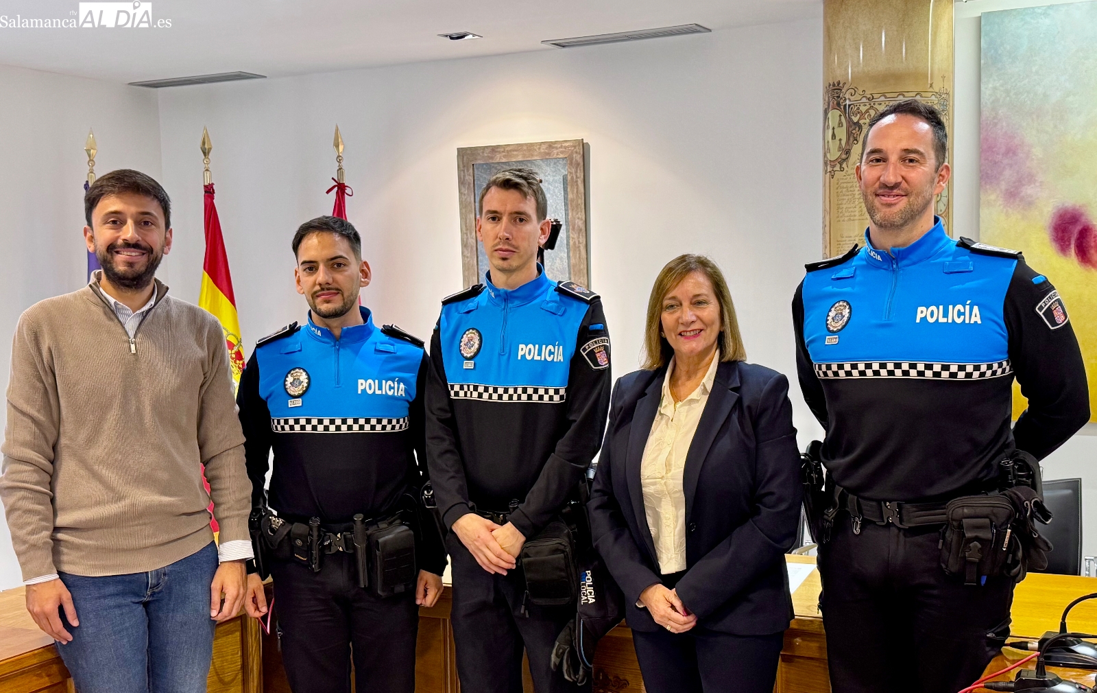 Mario y Rubén juran como nuevos agentes de una plantilla renovada y puntera en la Policía de Peñaranda 
