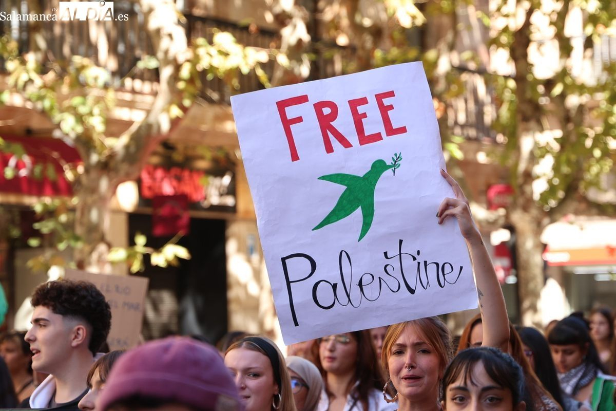 Fin al comercio de armas y a las relaciones con Israel: nueva manifestación este domingo por Palestina en Salamanca