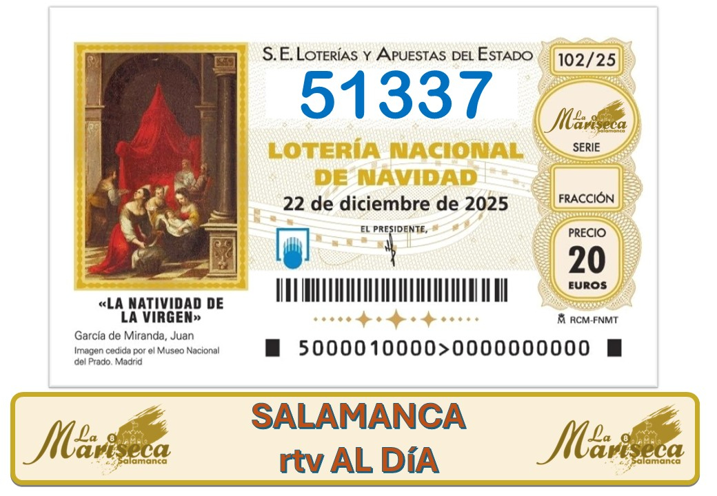 Ya se puede adquirir el número de la lotería de Navidad de SALAMANCArtv AL DÍA 