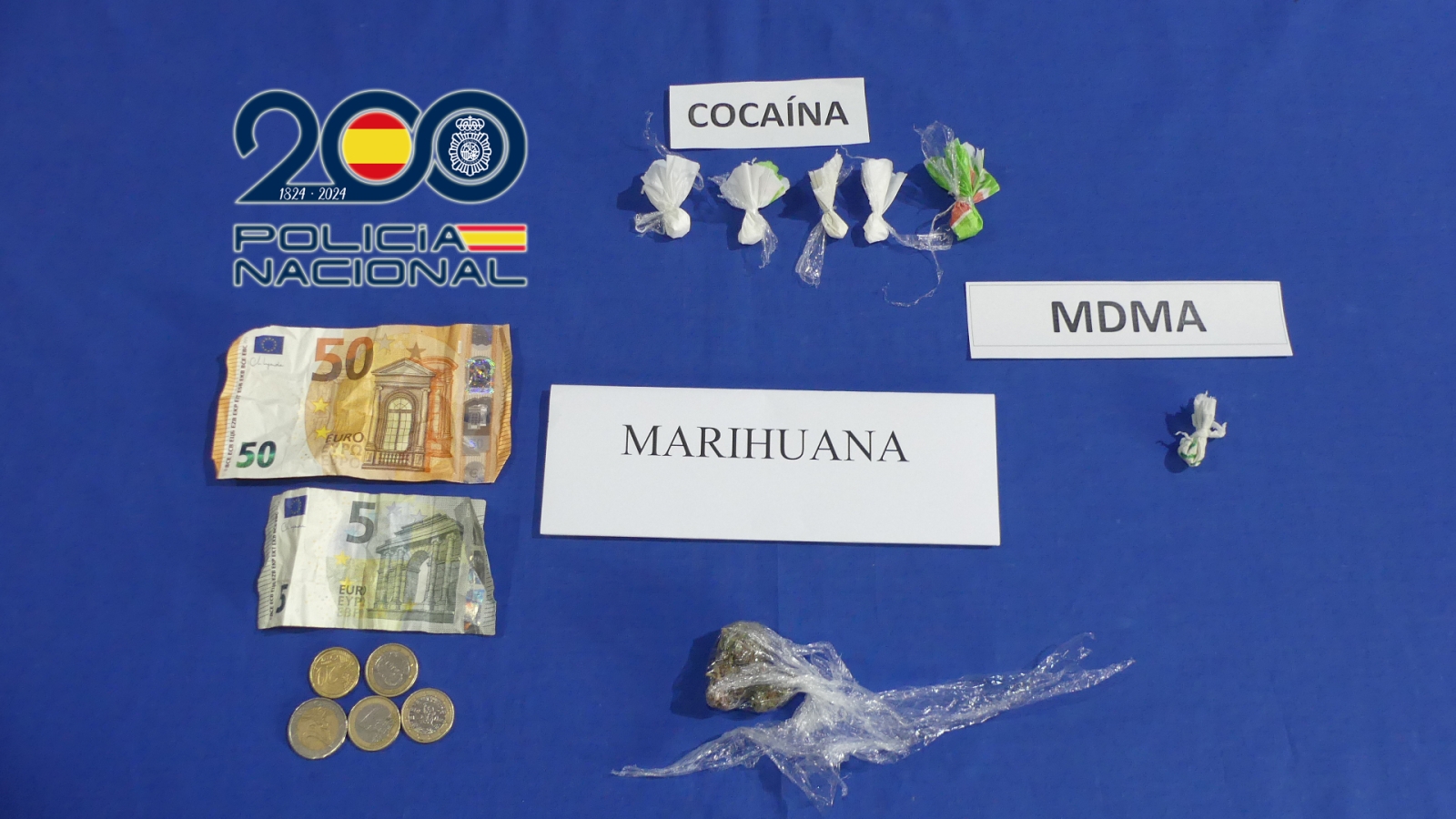 Viajaba en un taxi por Salamanca con un surtido de drogas: cocaína, MDMA y marihuana