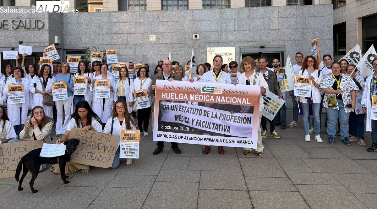 La sanidad de Salamanca, a medio gas por la huelga médica con un seguimiento del 28%