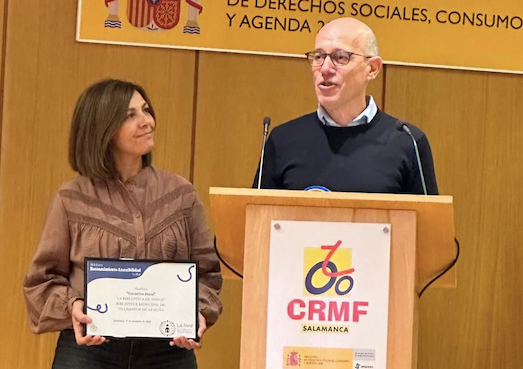 La Biblioteca de Villamayor recibe el premio a la Mejor Iniciativa Accesible en el Medio Rural