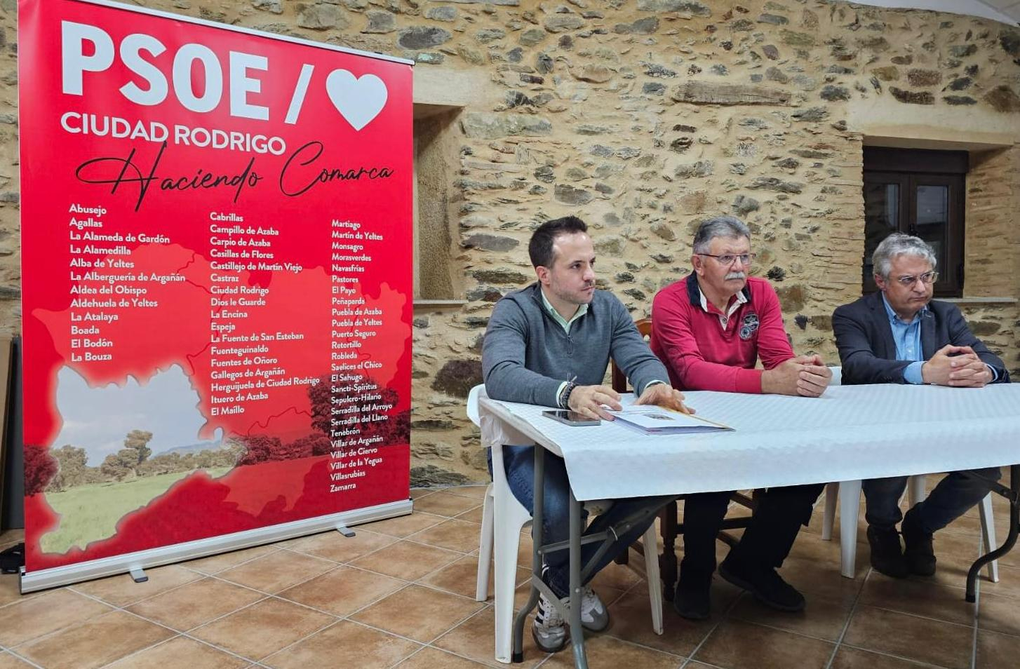 Herguijuela de Ciudad Rodrigo acoge un nuevo encuentro de ediles comarcales del PSOE
