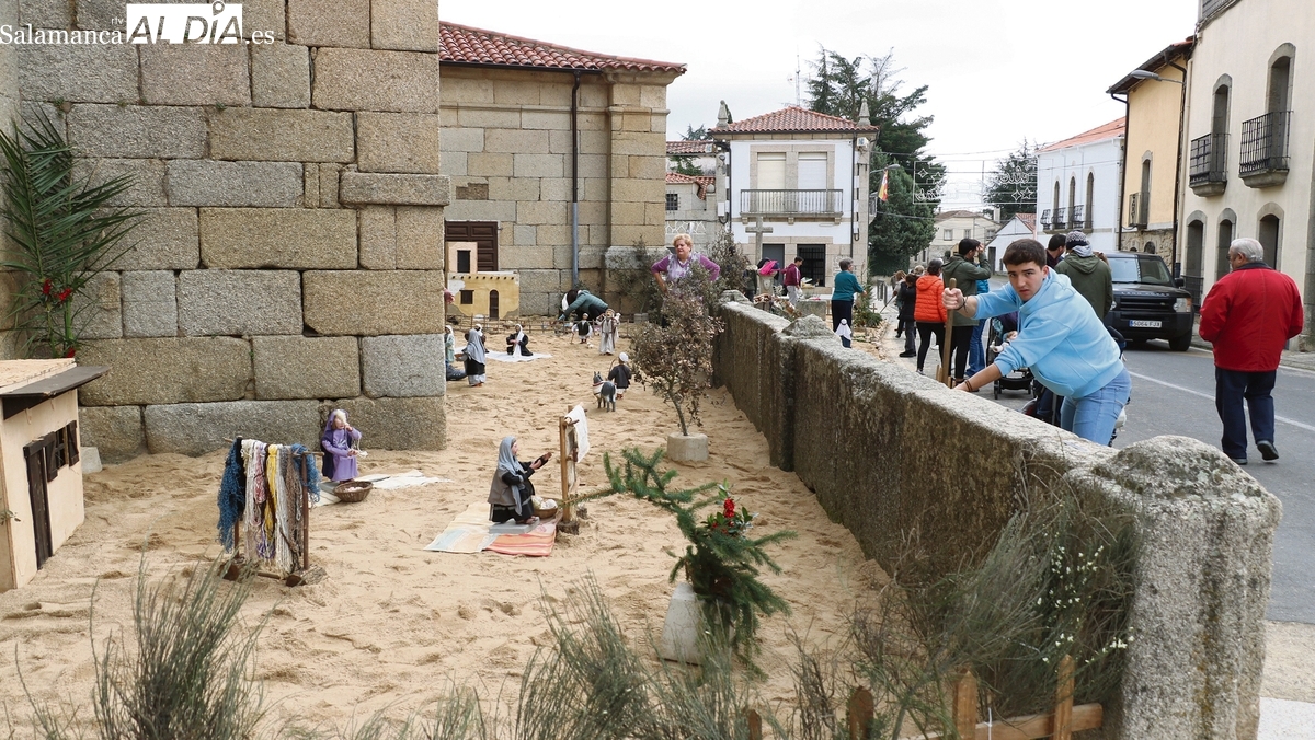 Un año de mejoras culmina en Villavieja de Yeltes con el primer belén viviente charro