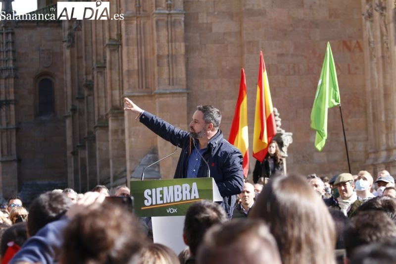 Santiago Abascal ofrecerá un mitin en la Plaza de los Bandos de Salamanca