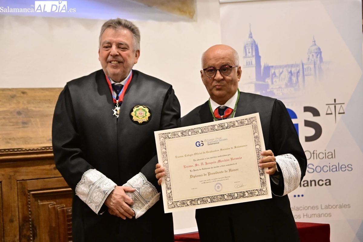 Merchán y Cabero, máximos honores en el gran día de los Graduados Sociales de Salamanca
