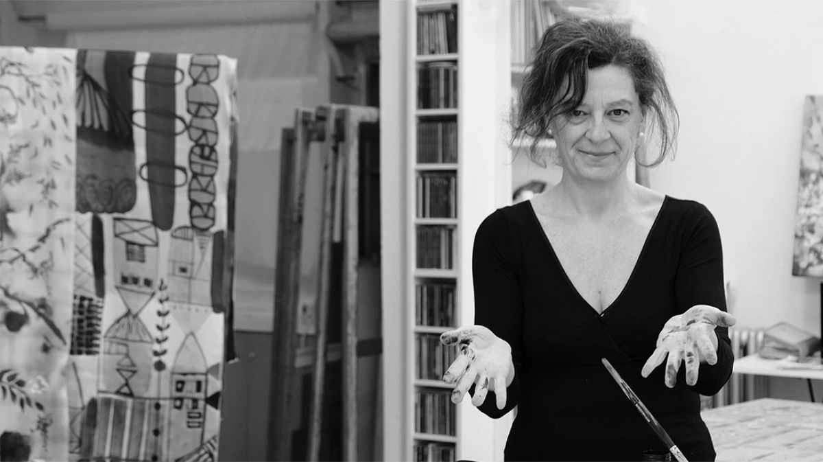 FOTOS | Ana Zaragozá, en el Centro Cultural Hispano-Japonés, lienzo y seda con armonía oriental