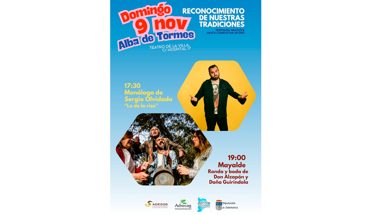 Humor y música en la jornada cultural en honor a las tradiciones populares con Sergio Olvidado y Mayalde