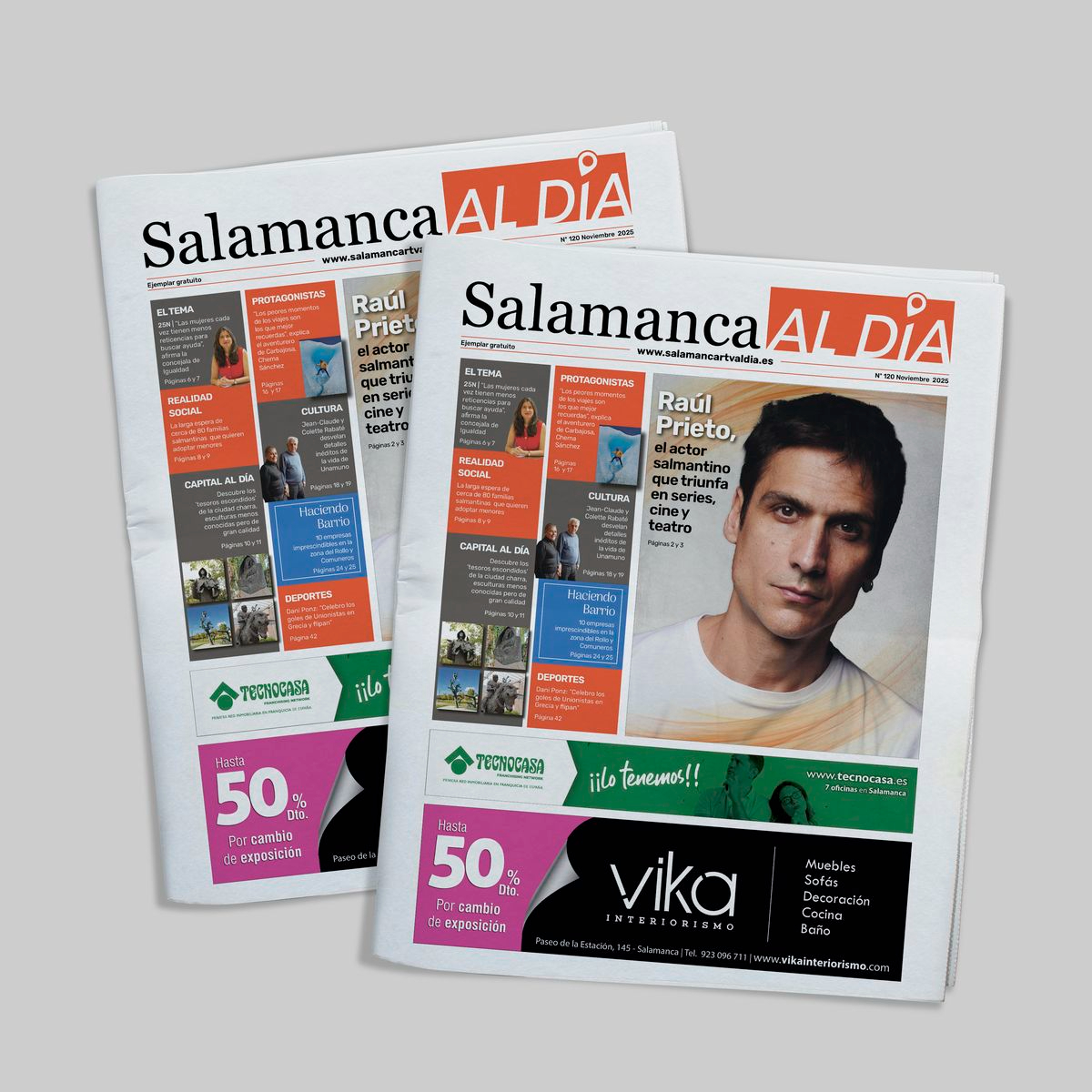 Sale a la calle el número de noviembre del periódico de papel gratuito SALAMANCA AL DÍA