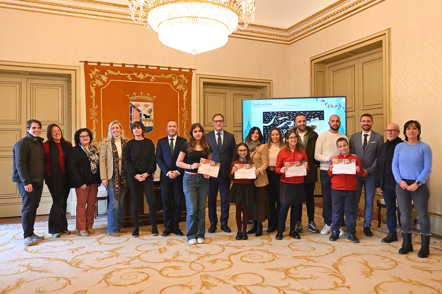 Olivia Hernández, del colegio Montessori, gana el II Concurso de Postales Navideñas del Ayuntamiento de Salamanca