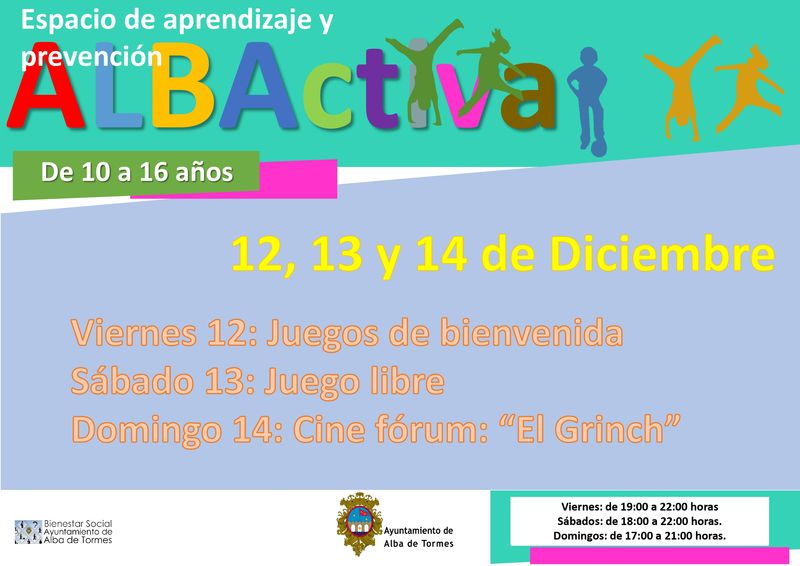 El programa de ocio juvenil Alba Activa arranca este viernes con nuevos horarios y actividades
