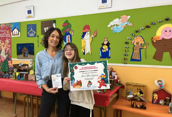 Una alumna del CEIP Campo Charro de Salamanca, premiada en el IX Concurso de Postales Navideñas de CSIF