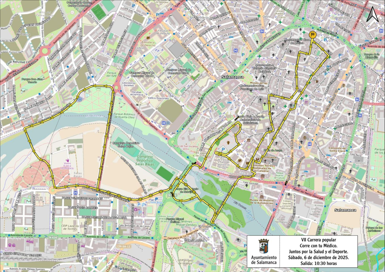 Cortes de tráfico este sábado en Salamanca con motivo de la VII Carrera popular ‘Corre con tu médico’