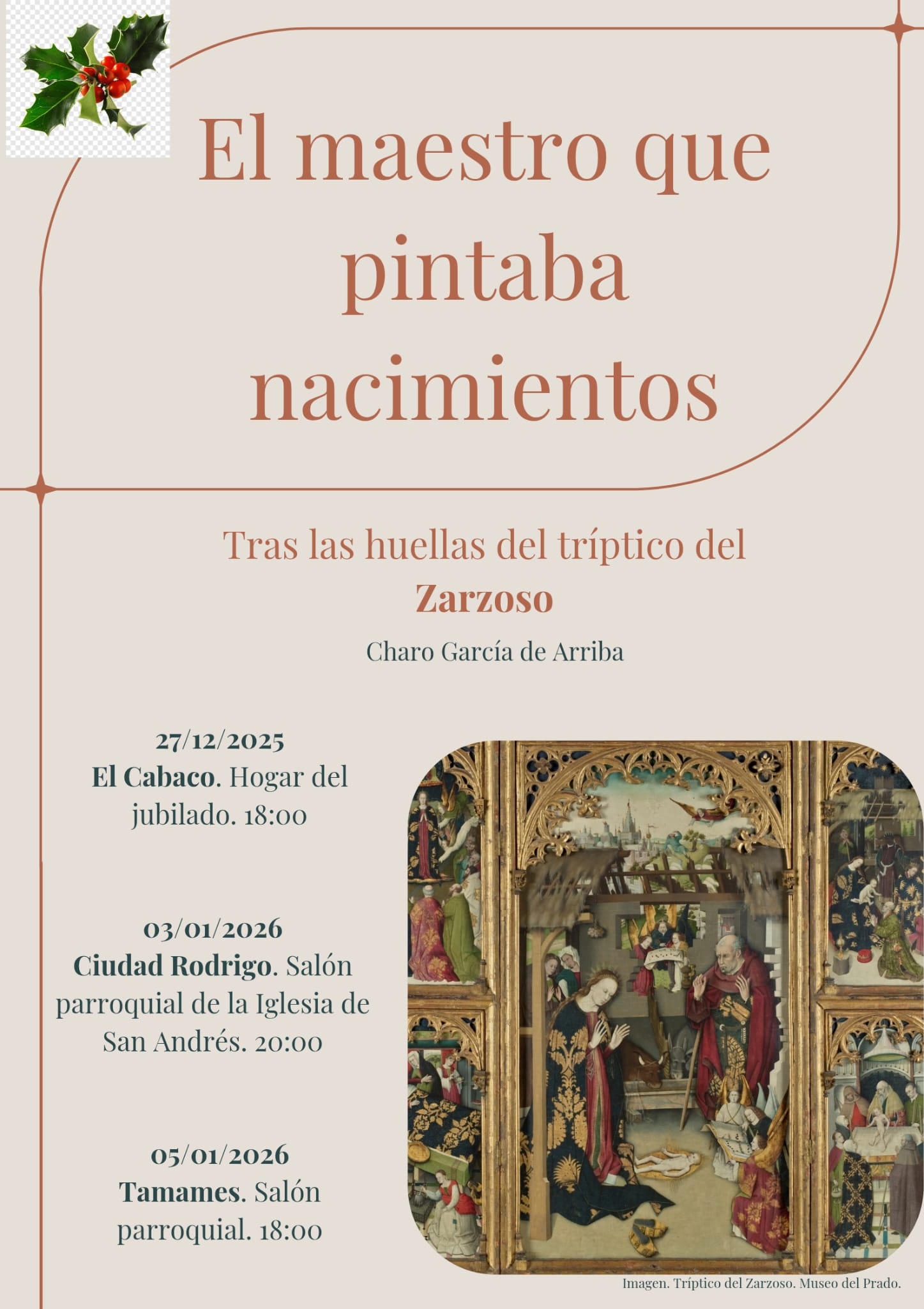La historia del Tríptico del Zarzoso llega a Ciudad Rodrigo con una conferencia en enero