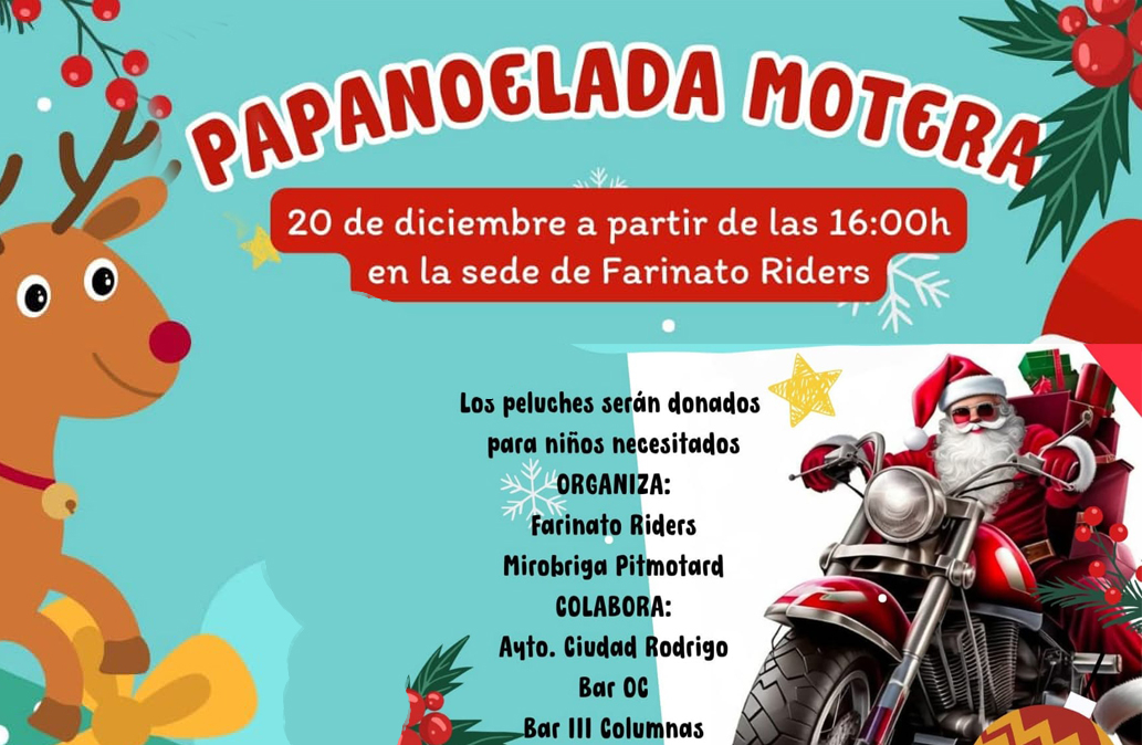 Organizada una Papanoelada Motera en Ciudad Rodrigo para el 20 de diciembre
