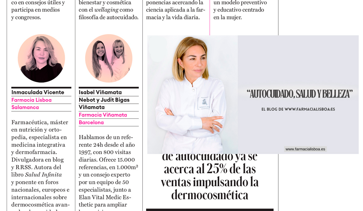 La farmacéutica Inmaculada Vicente, seleccionada por la revista Forbes entre las 50 referentes de la dermoestética en España