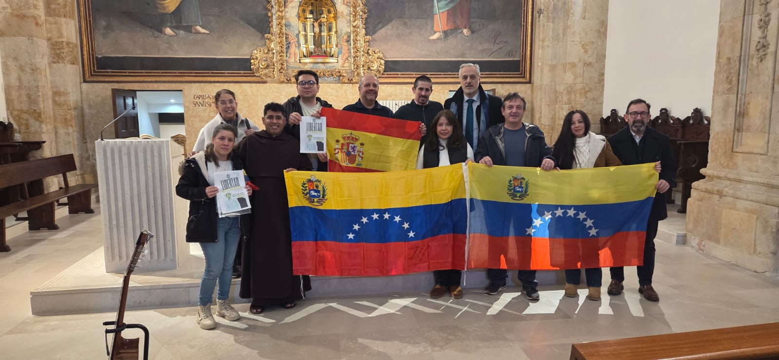 La comunidad venezolana de Salamanca se une en una misa para orar por la situación de su país