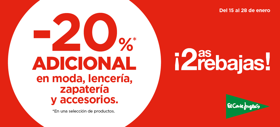 El Corte Inglés lanza sus Segundas Rebajas con un 20% de descuento extra