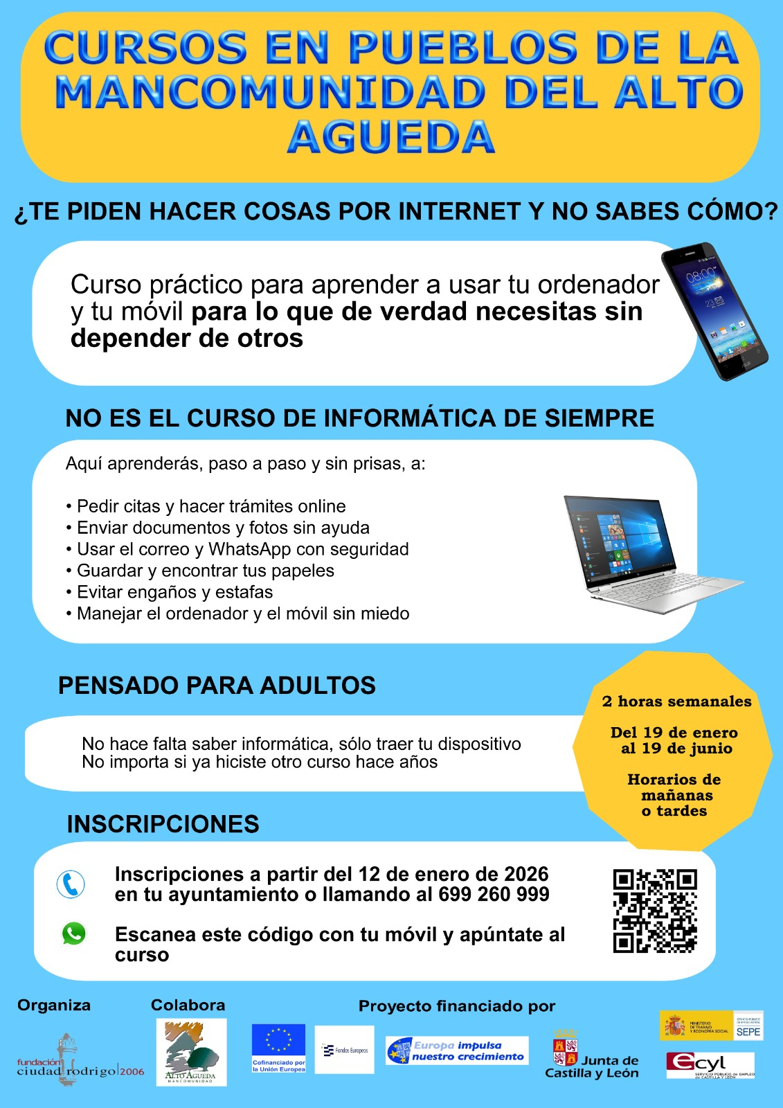 La comarca de Ciudad Rodrigo combatirá la brecha digital con cursos de tecnología de la Fundación Ciudad Rodrigo para sus vecinos