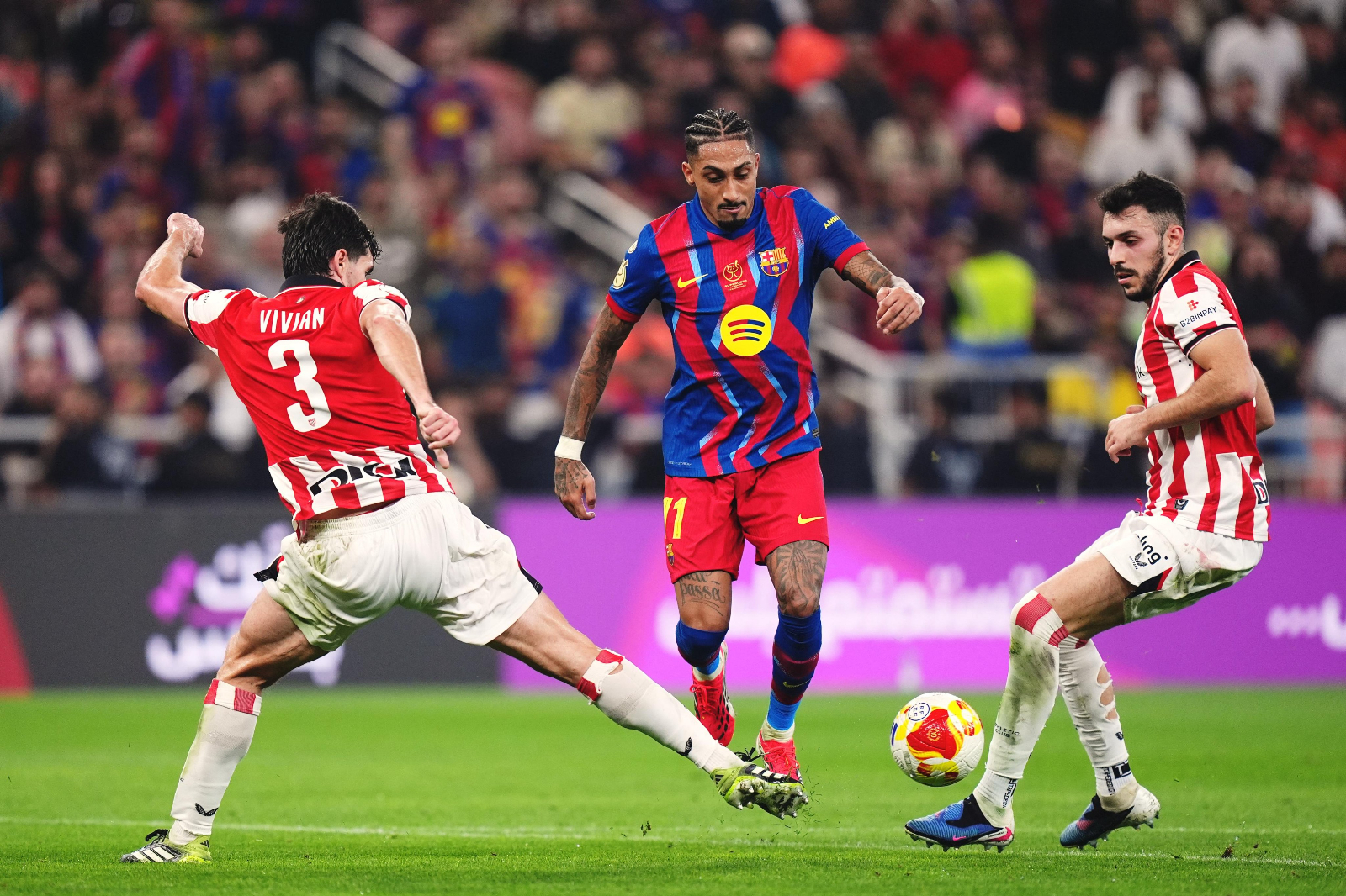 VÍDEO | El Barça arrolla al Athletic camino de la final de la Supercopa de Arabia con una manita y Unai aviva el debate en la portería para el Mundial (5-0)