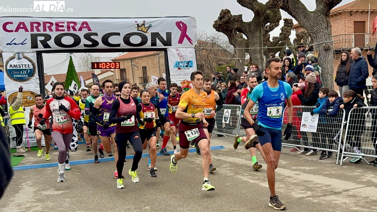 Alejandro Paredero y Lorena Martín reinan en la multitudinaria XIII Carrera del Roscón de Paradinas
