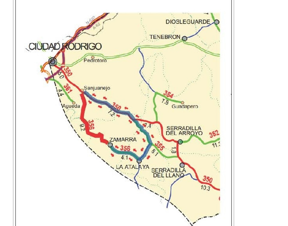 La carretera DSA-356 entre Sanjuanejo y Zamarra permanecerá cortada al tráfico durante casi seis meses