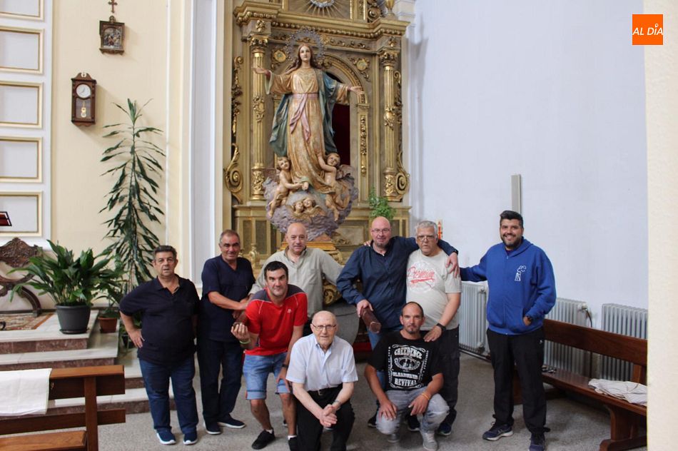 La imagen de la Virgen de la Asunción, lista para el día grande de los festejos