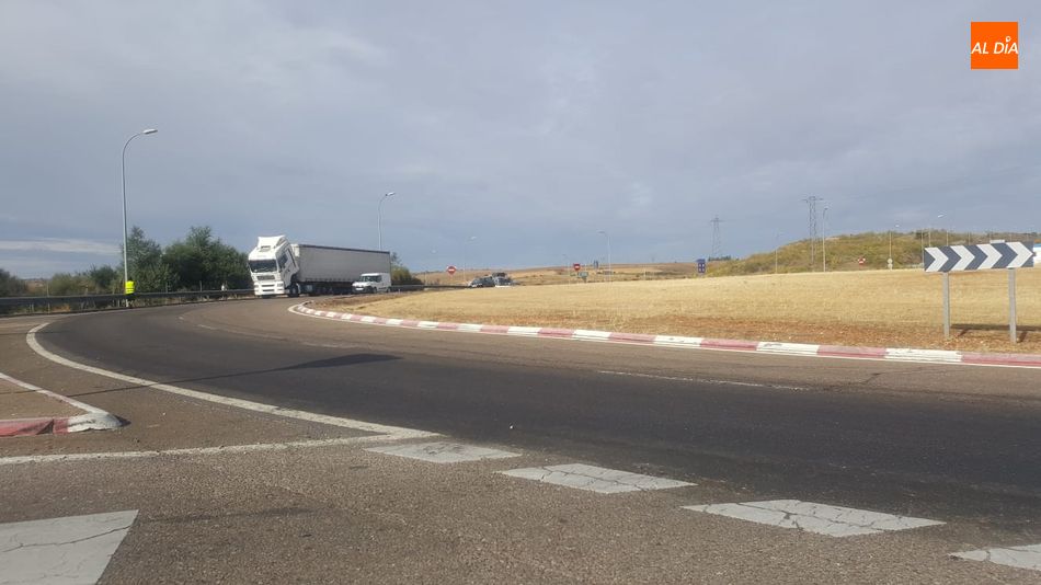 El camión, en la rotonda de Buenos Aires