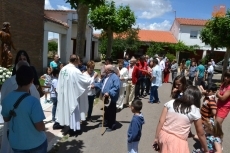Foto 4 - El patrón de Sanjuanejo procesiona acompañado de numerosos niños