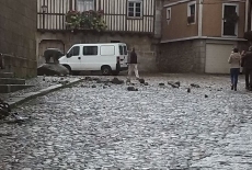 Inundaciones en Sotoserrano y daños en la iglesia de La Alberca por un rayo