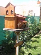 Las curiosas piezas de madera que decoran el parque de Carrascal