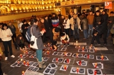 Manifestación por la desaparición forzada de los 43 estudiantes normalistas de Ayotzinapa