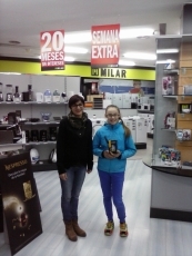 Nuria Sánchez González, ganadora de la canasta Milar