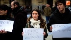 Foto 3 - La Plataforma No somos delitos protesta en la Plaza Mayor contra las 'leyes mordaza'