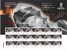 M&aacute;s de 30 millones de sellos recuerdan el V Centenario del Nacimiento de Santa Teresa por el mundo