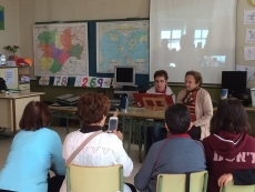 Foto 5 - Skype sirve de enlace a los alumnos de Sobradillo y Bañobárez para celebrar el Día del Libro