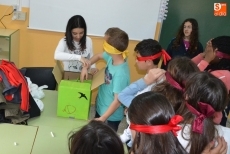 Escolares descubren mediante juegos los elementos de la Ribera del &Aacute;gueda