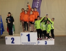 El grupo de Majorettes de Carbajosa, campeonas de España de Parade