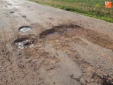 Las lluvias agravan el mal estado de las carreteras de la comarca de Ledesma