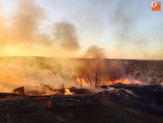 Foto 6 - Un incendio junto al pueblo moviliza a los vecinos de Cabeza de Framontanos