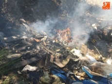 Un incendio intencionado calcina casi una hectárea de pastos en Nuevo Naharros