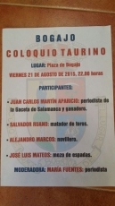 Salvador Ruano y Alejandro Marcos, en el coloquio taurino de Bogajo